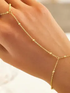 Single Multi-layered Finger-connected O-chain Bracelet, Minimalist Light Luxury Style, Polished O-chain Shines/Finger-connected Part Fits Comfortably, Suitable for Commute Matching/Girlfriend Gifts, Stackable Bracelets
