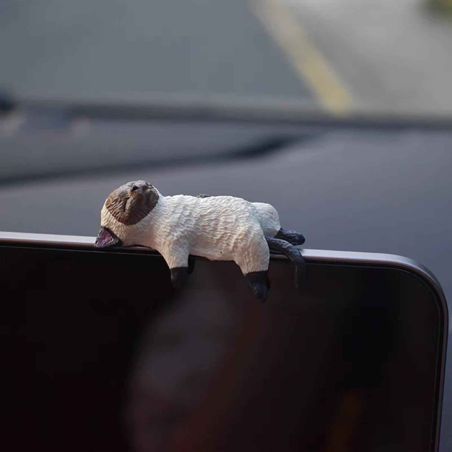 Mini Cat Desk Figurines, 5 Pcs/Set Resin Multi-Pose Kitty Ornaments, Cute Cartoon Style Home and Office Decor, Playful Charming Desktop Companions