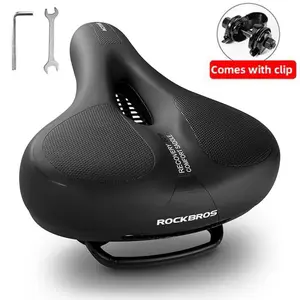 ROCKBROS Comfort Bike Saddle Soft Wide Seat for Men Women with Shock Absorption