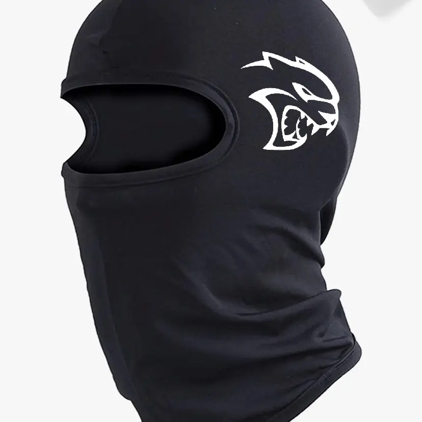 Hell Cat Unisex Ski Mask Balaclava in Red & Black with Graphic