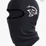 Hell Cat Unisex Ski Mask Balaclava in Red & Black with Graphic Design, Durable Polyester for Cold Weather Use
