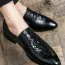 Men's Business Style Loafers, Fashionable Classic Formal Dress Shoes Pointed Toe Slip-on Loafers for Work Office, Casual Comfortable Shoes for Daily Wear Office Work Footwear