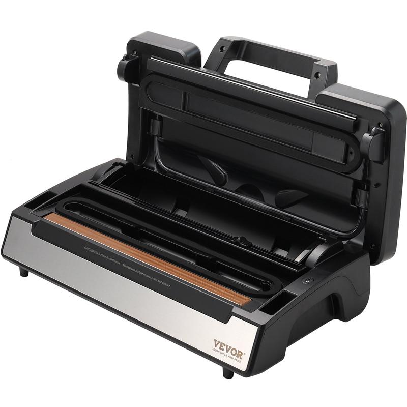 VEVOR Vacuum Sealer Machine, TikTokShopBlackFriday, 90Kpa 130W Powerful Dual Pump and Dual Sealing, Dry and Moist Food Storage, Automatic and Manual Air Sealing System with Built-in Cutter, with Seal Bag and External Hose