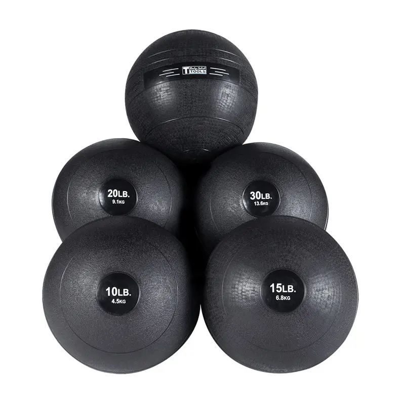Body-Solid Dead Weight Slam Balls - 15 lb Unisex Strength Training Equipment, Core Fitness/Gym Workout Gear, Twist Aid, Seamless Mold, Resilient Soft Shell, Sports Use