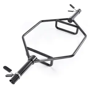 VEVOR Trap Bar Hex Bar, 2-Inch Hex Barbell, 800 LBS Capacity Shrug Bars with Knurled Grips, Weightlifting and Strength Training Equipment, Home Gym for Squats, Deadlifts, Shoulder Presses, Black