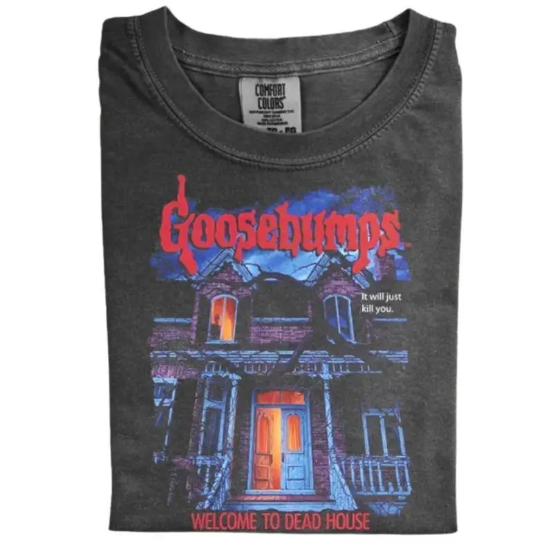 GOOsebumps Vintage Shirt, Welcome to Dead House Tee, Horror Graphic T-shirt, Classic TV Show Shirt, Retro Horror Tee, Gift for Men, Gift for Women, Crew Neck T-shirt, Trending T-shirt