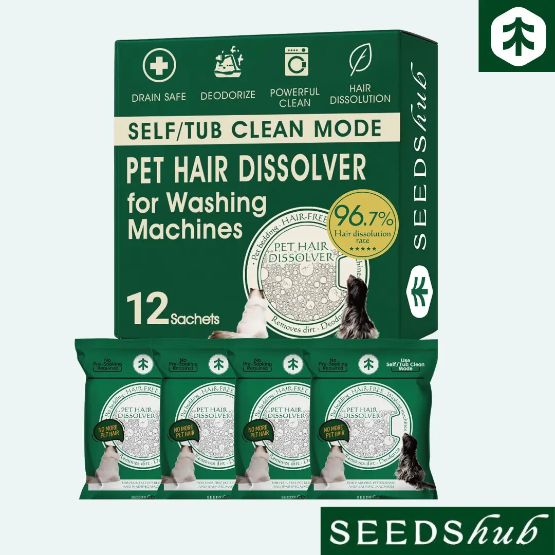 Seedshub Pet Hair Dissolver- Hair/ Pet Hair Remover,for Washing Machines, Pet Hair Removal, for dog and cat, Pet Owner Essentials, Washing Machine Cle