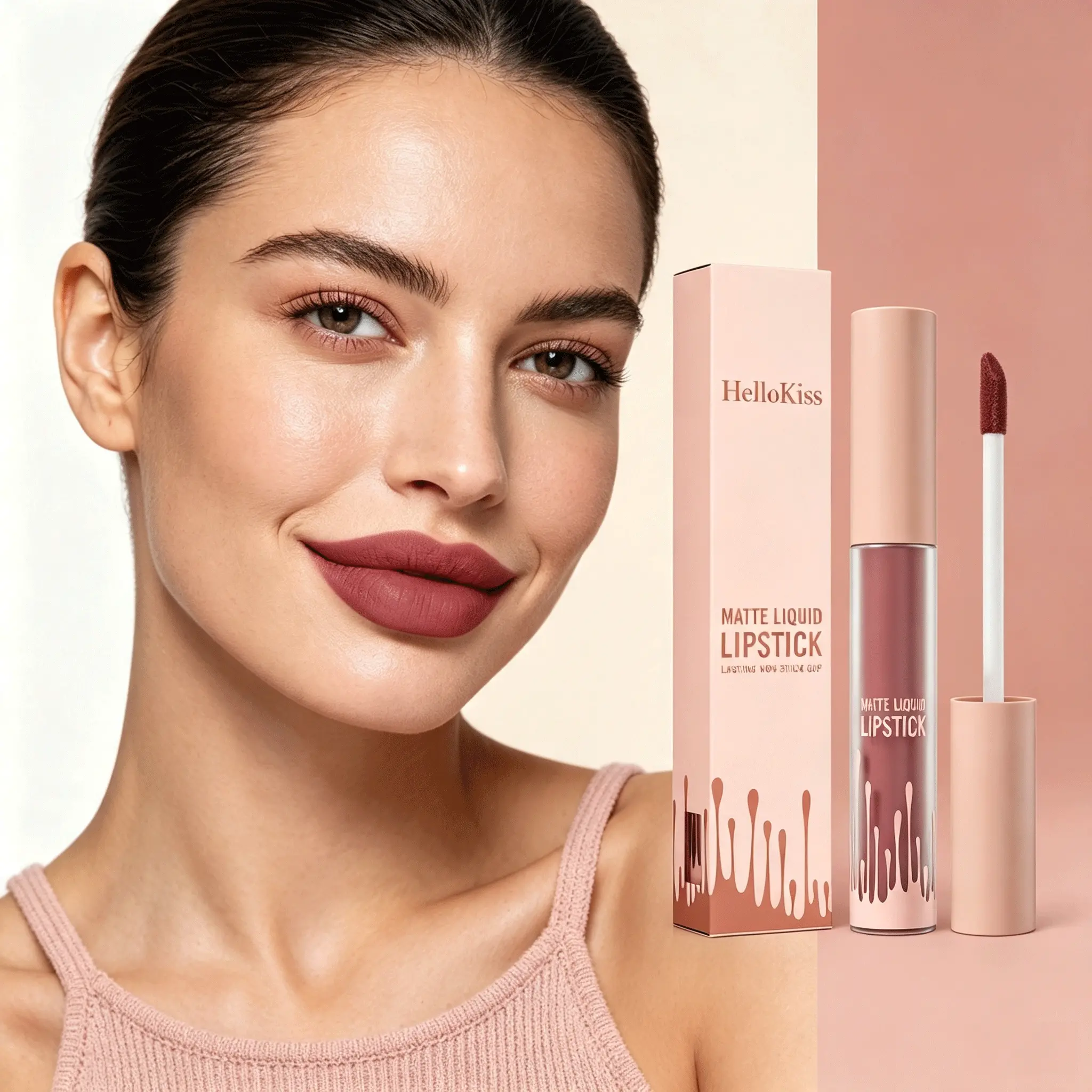 Handaiyan Velvet Matte Liquid Lipstick Set - 12-Color Waterproof 2.5ml Lip Glaze, Flawless Velvet Matte Look, Lightweight Wear, 3-Year Shelf Life, Long-Lasting Cosmetic for Adults, Single Item for Dating & Office Use, All Skin Types