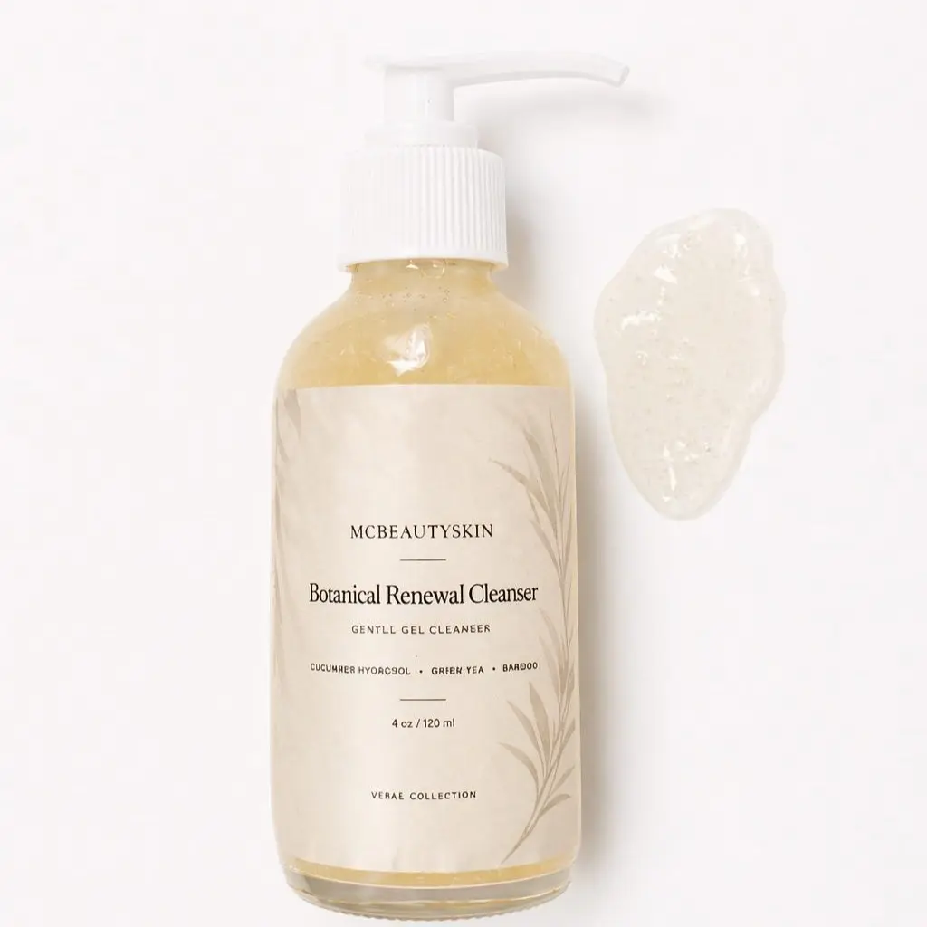 Hydrating Green Tea & Cucumber Gel Facial Cleanser - 4 oz Lightweight Cruelty-Free Plant-Based Vegan Formula, Licorice Root-Infused for Adults with Sensitive & All Skin Types, Fresh and Clean Scented Gentle Single Item
