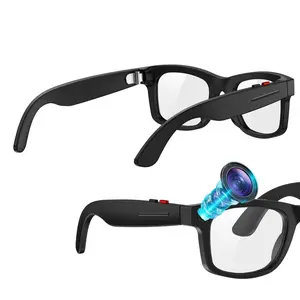 AI Smart Glasses Hands-Free Video Recording, with 2MP Anti-Shake Camera (5MP Interpolation ),One-Click Audio Recording,  AI Voice Assistant, Real-Time Translation, Object Recognition, Hands-Free Calls, Music Control, 3 Lenses Total AI Glasses