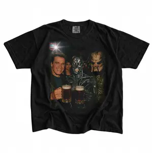 Funny Horror Party T-Shirt - Halloween Horror Nights Vintage Black T-Shirt - Unisex Vintage Graphic Tees Y2k Womenswear Top