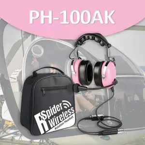 General Aviation Child Headset with Noise Canceling Microphone, Comfortable Ear Seals, Adjustable Headband, Include Headset Bag