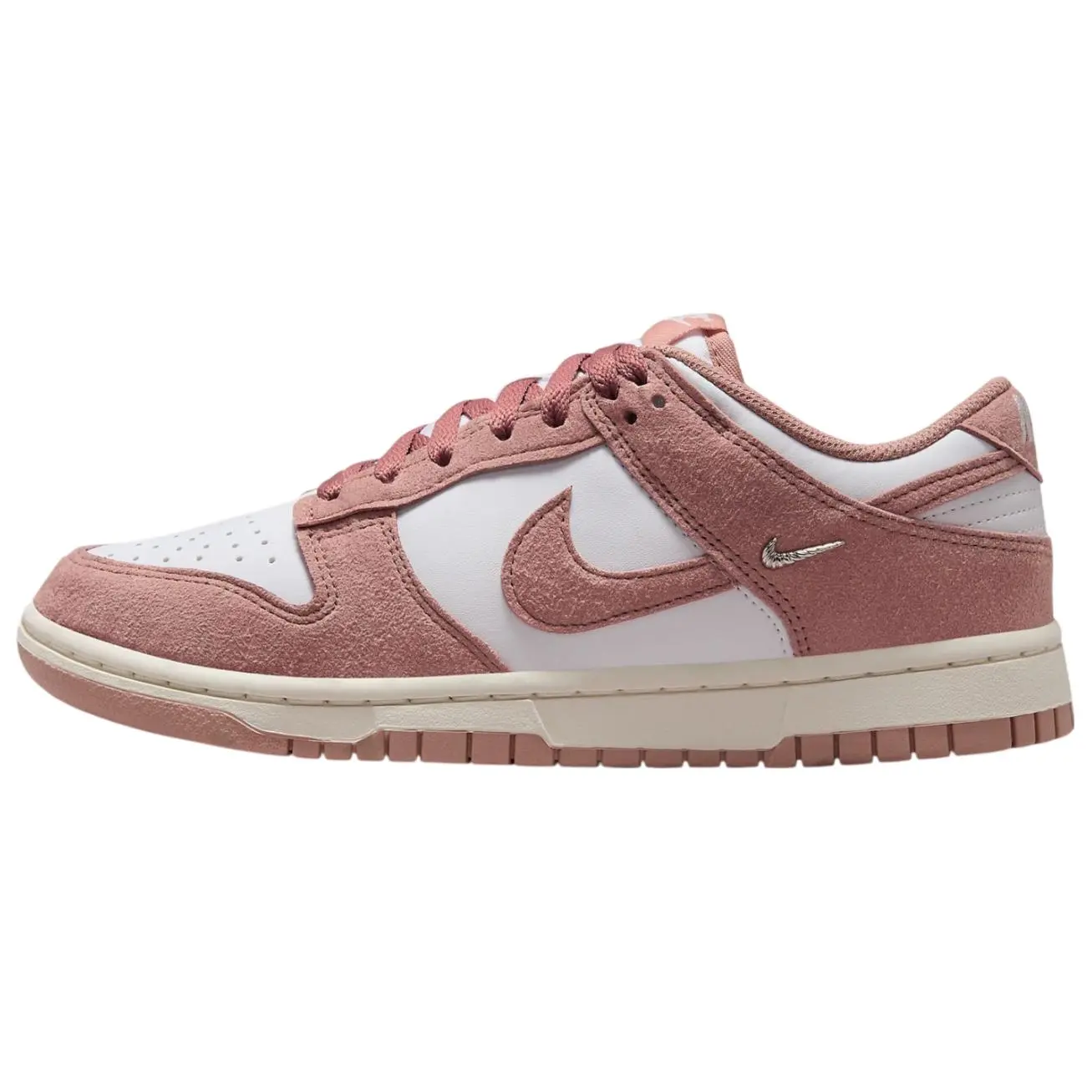Nike Dunk Anti Slip Wear Resistant Low Top Skateboard Shoes Women's White Pink Stylish Comfortable Durable Non-slip IB4417-102