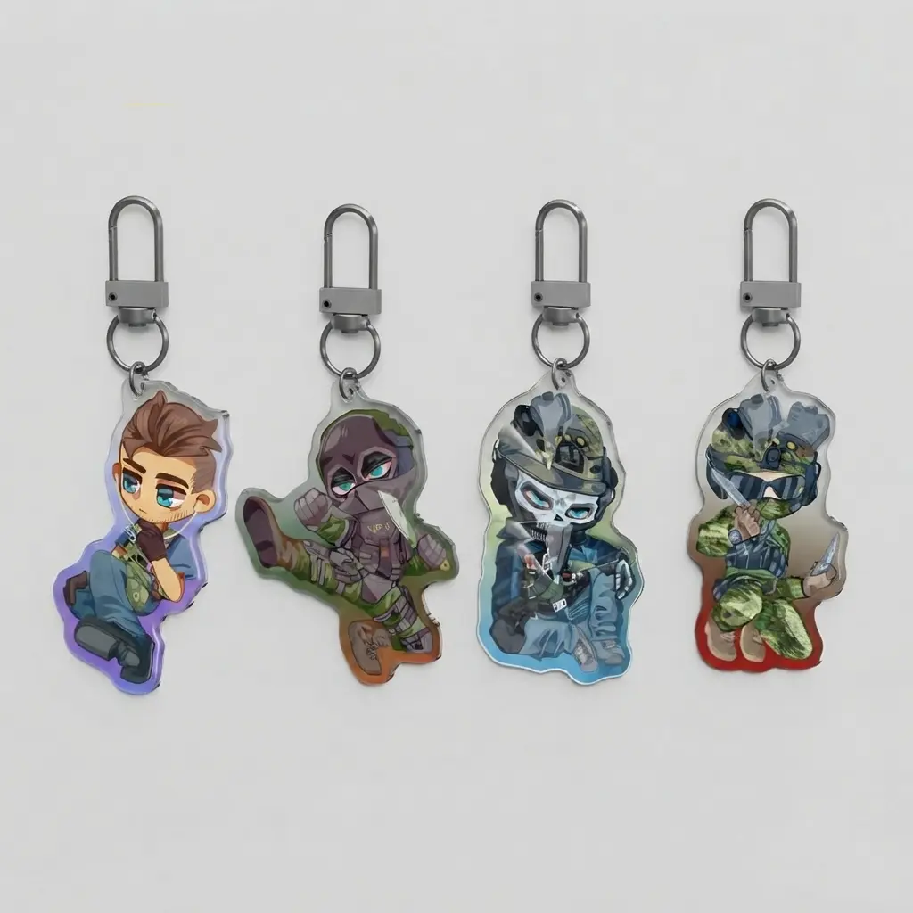 COD Acrylic Keychains – Gaz, Soap, Horangi & Nikto Double-quality acrylic keychains featuring your favorite Call of Duty operators.
