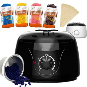 Waxing Kit, Painless Hair Removal Wax Warmer with 4 Bags 400g Hard Wax Beans for Full Body, Legs, Face, Eyebrows & Bikini— Ideal for Women & Men