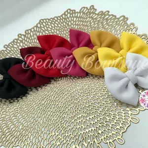 Puff bow hair clips