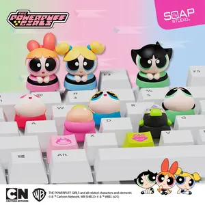 Powerpuff Girls Keycap Surprise Blind Box - Mechanical Keyboard Keycaps, Cute Esc Key, Birthday Gift for Girls, Cute Bag Charms desk toy