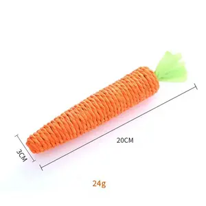 Interactive Cat Toy: Carrot-Shaped Paper Rope