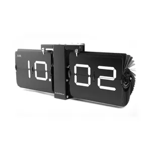 Flipping Out Black  - Flip Clock - Flip Flap - Battery Operated - Table - Wall - Text