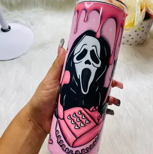 Halloween tumbler, waterproof long lasting image.