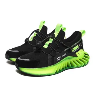 33Y TREND - Mens Sneaker - Black with lime green - Unisex (New) w/o tags