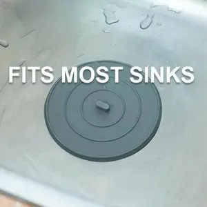 1pc Flat Suction Sink Stopper, Silicone Bathtub Stopper, Silicone Drain Plug Hair Stopper, Flat Suction Cover For Shower, Bathrooms, Bathtubs, Sinks, Bathroom Tools