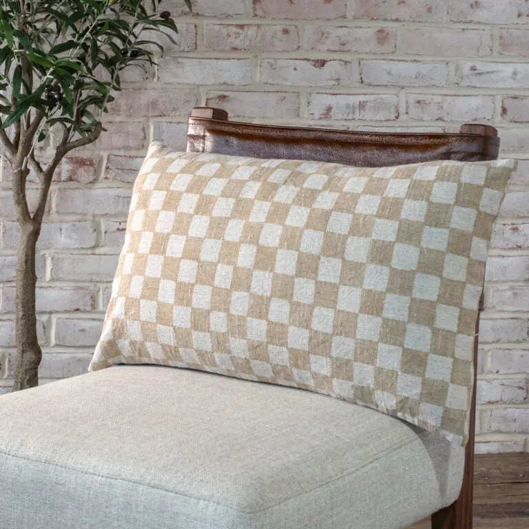 Sandy Check Pillow