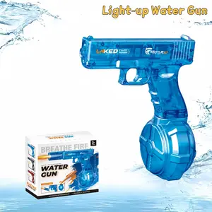 Portable Electric Pulse Light Water Gun, Automatic Water Blasts, Outdoor Beach Pool Toy, Rechargeable Lithium Battery, Unisex Summer Party Gift