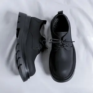 Men's Chunky Derby Shoes, Round Toe Lug Sole Lace-Up Dress Shoes, Multi-Style Formal & Casual Footwear for Daily, Office & Trendy Looks