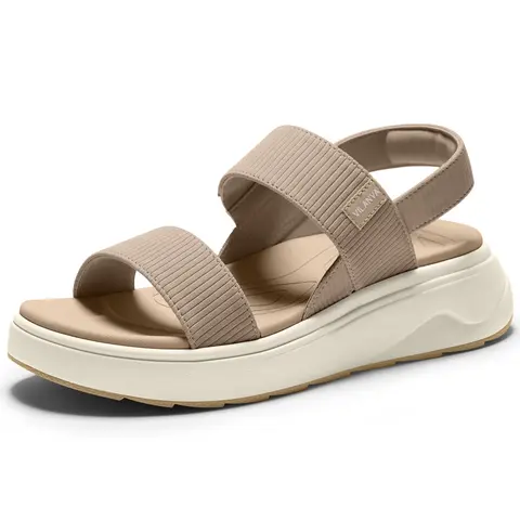Vilanva Women's Platform Sandals - Anti-Slip Support, Arch Support, Plantar Fasciitis Relief, Cushioned Comfort, Elastic Band, Flexible Soft Insole, Textured Wet-Floor Grip Outsole - 2026 Summer Casual Walking Shoes, Shoes for Women