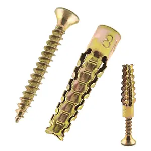 65 Packs Heavy Duty Hollow Wall Anchors with Screws, Loose Hinge and Stripped Hole Repair Kits (8x38mm)