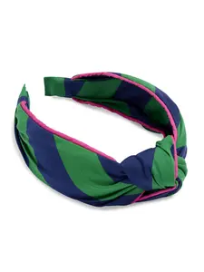 Striped Headband - Navy