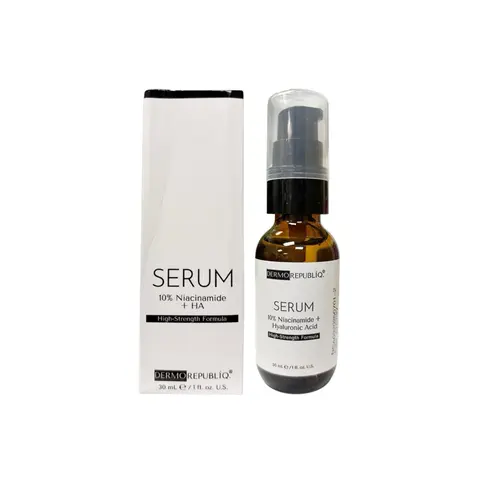 DERMO REPUBLÍQ Serum 10% Niacinamide + HA - High-Strength Hydration Formula for Healthy Skin - 30 mL / 1 fl. oz.