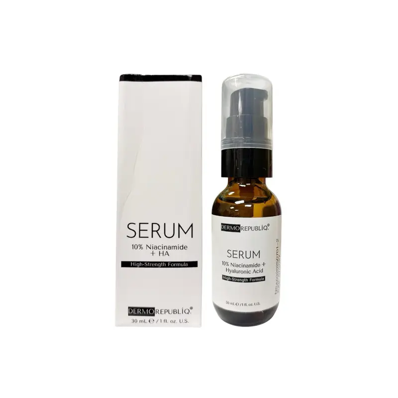 DERMO REPUBLÍQ Serum 10% Niacinamide + HA - High-Strength Hydration Formula for Healthy Skin - 30 mL / 1 fl. oz.