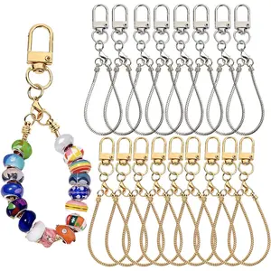20-piece blank beaded keychain set - a creative DIY art keychain for her/him - suitable for handmade bag hangers, cup chains, mobile phone chains, ideal for wedding, party, birthday, or new school year gifts