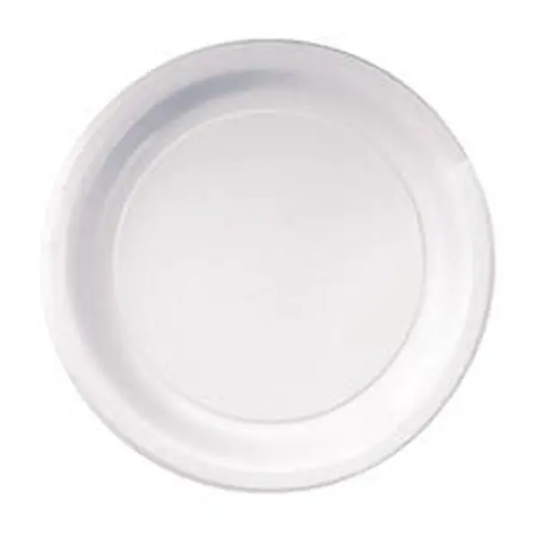 Hoffmaster Paper Disposable Plates - 9 in. Deep Ridge Coated White, Case of 500 (PL7095 CPC) for Birthday, Anniversary, Wedding