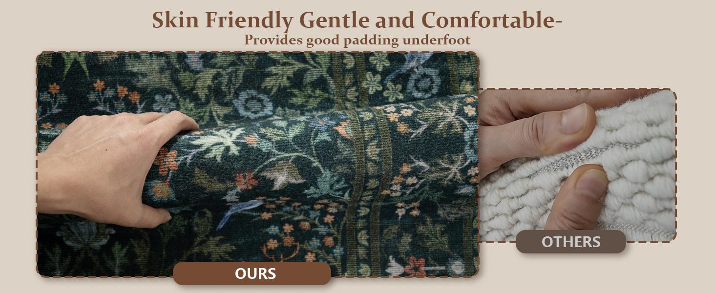 Palohom Ultra-Soft Faux Wool Washable Area Rug - Non-Slip Low Pile, Stain-Resistant, Lightweight Household Room Decor for Living Room, Bedroom