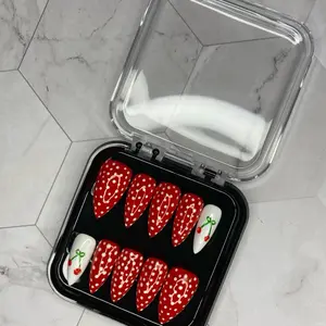 Pick Your Color | Cherry Polka Dot Luxury Press On Nails