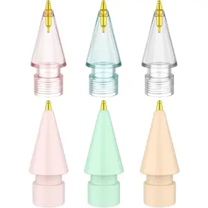 P-KSP02    6 Pack Fine Point Replacement Tips Compatible with Apple Pencil 2nd Generation, Apple Pencil 1st Generation, Apple Pencil USB-C & Apple Pencil Pro Colorful iPencil Nibs (Multicolour)
