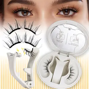 Magnetic Eyelashes Soft Magnetic Lashes With Applicator,3s Application 1s Removal No Glue Needed Long Lasting and Reusable Soft Magnet Lashes Waterproof Cruelty Easy To Wear (1Pair)