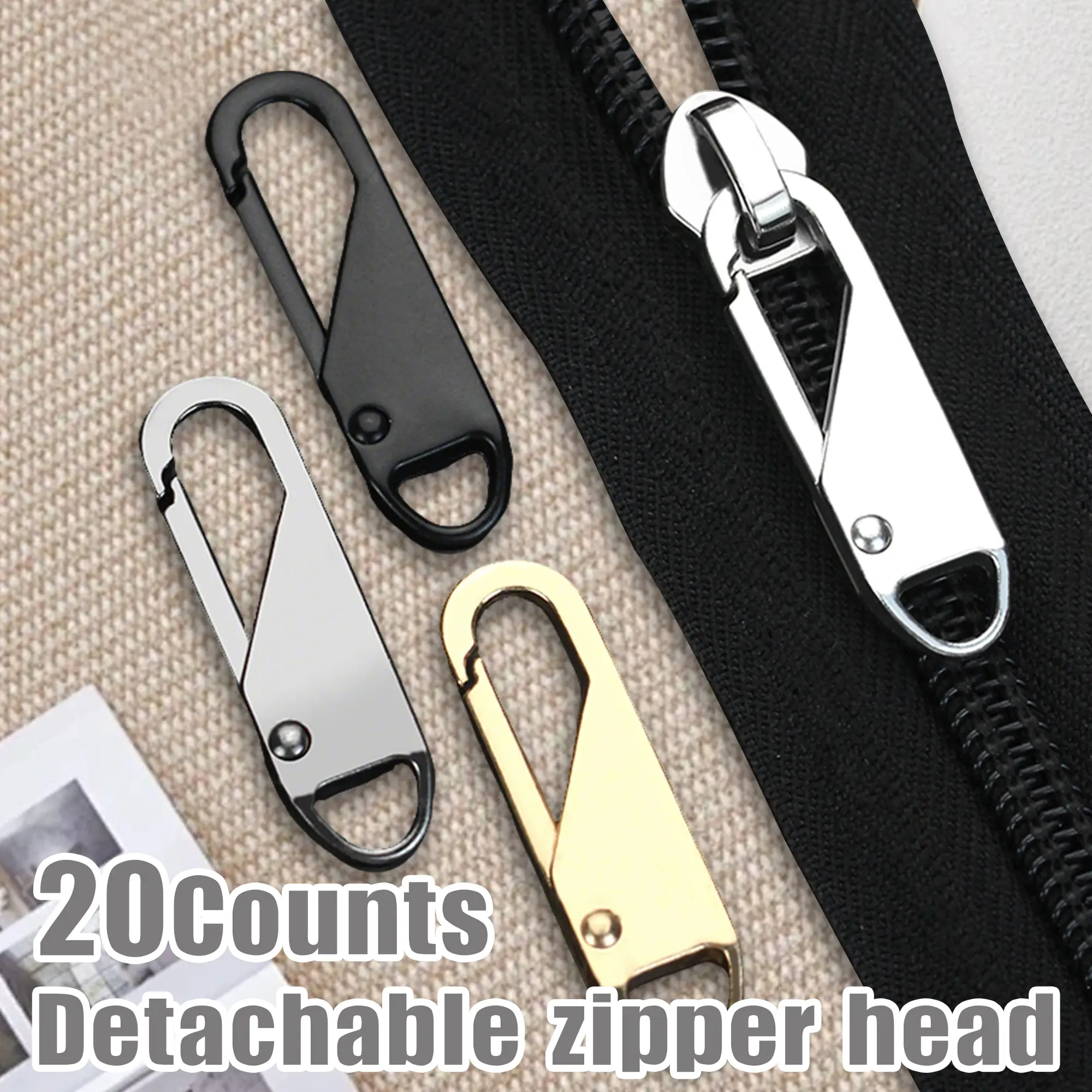 20 Counts Zipper Pulls, No-Tool Needed Installation ,Random Colors 20 Counts Zipper Pulls, No-Tool Needed Installation ,Random Colors