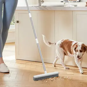 Adjustable 58.46" Rubber Pet Hair Removal Broom - Effortless Cleaning for Pet Owners