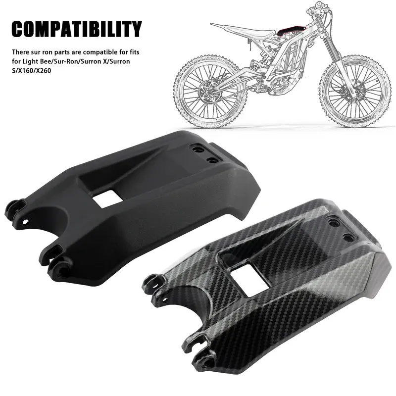 Carbon Fiber Battery Compartment Cover - Motorcycle Parts, Motorbike Protective Accessory, Compatible for X-Suron Light Bee S-X, Pit Dirt Bikes, Segway X260, Compatible For Light Bee