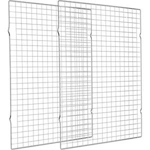 Cooling Rack for Baking 2-Pack, 16x10 Inches Baking Rack, Thick Wire Cookie Rack for Cooking, Roasting, Grilling, Drying, Oven Safe, Fits Half Sheet Pan, Silver