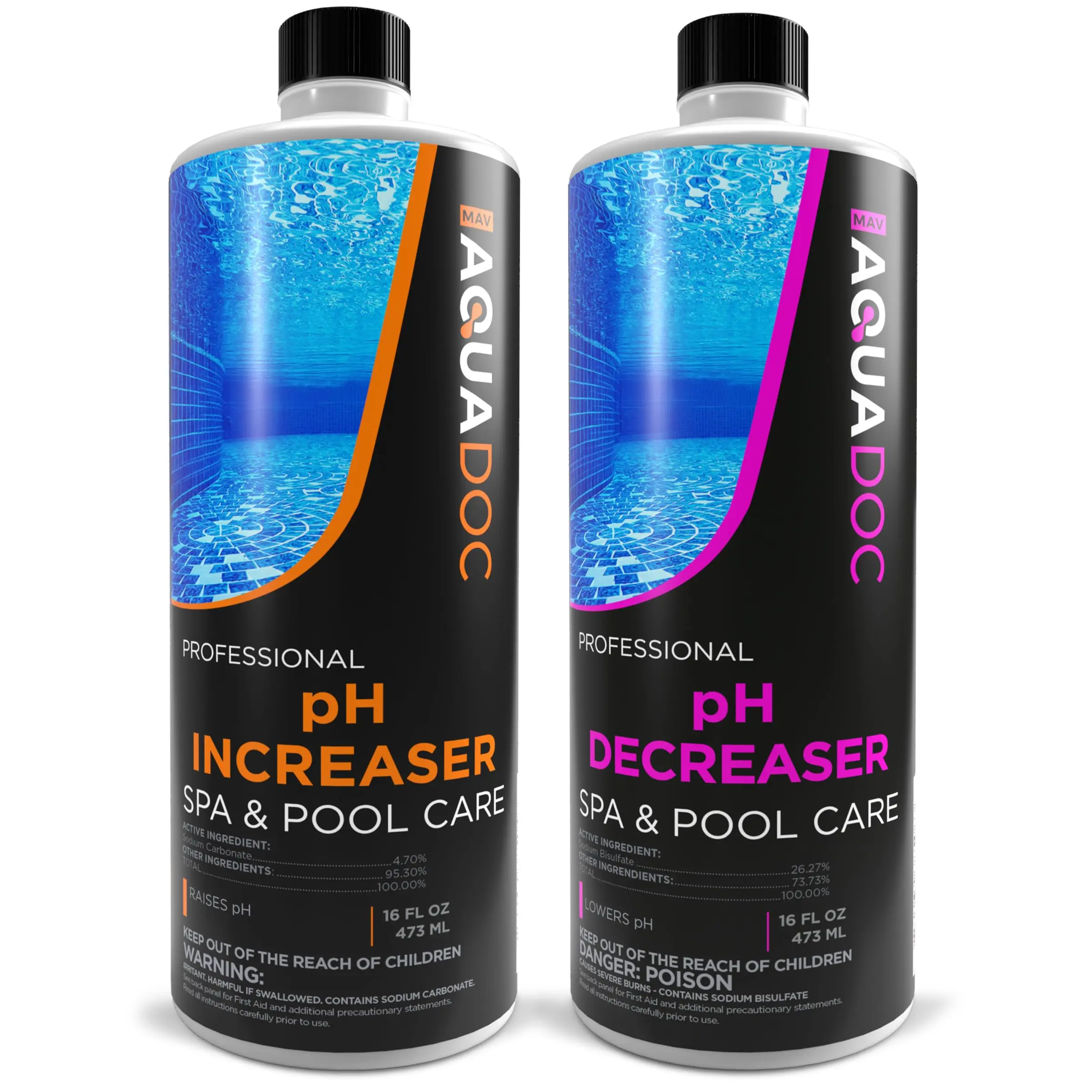 AquaDoc pH Balancer for Indoor & Outdoor Spas - High-Quality Spa & pH Chemicals, Adjust Water Levels, Balance Hot Tub Chemistry, Deliver Consistent Quality for Clean, Clear, Comfortable Water