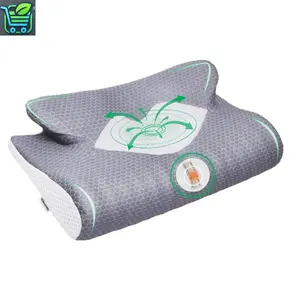 Cervical Neck Pillow for Sleeping, Memory Foam Pillows for Neck and Shoulder Pain. Hollow Design Odorless Memory Foam Pillows, Ergonomic Orthopedic Support Pillow for Side Sleepers, Back and Stomach