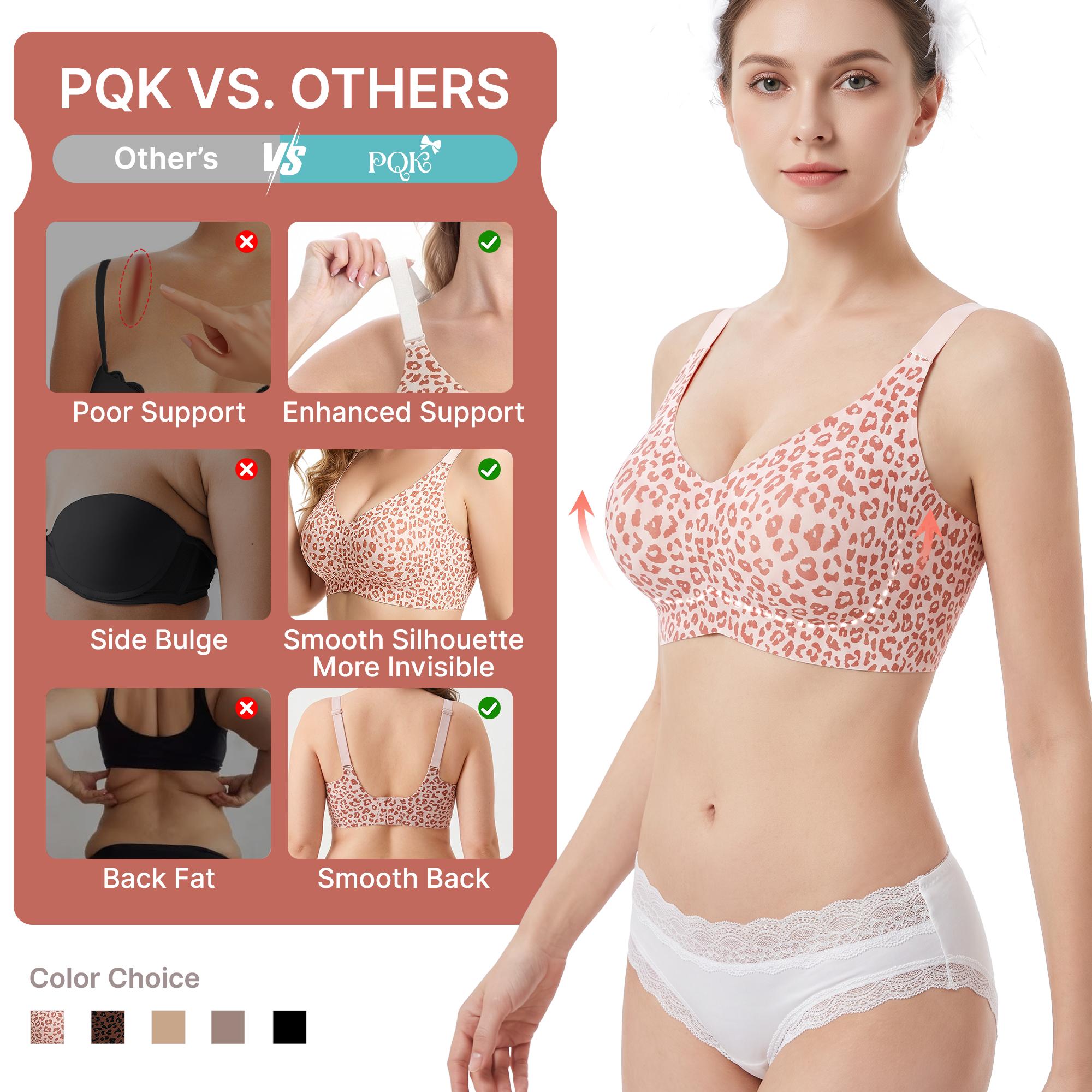 PQK 2 PCS/3 PCS Jelly wireless bra Comfortable Push Up Bras Wireless Seamless Full Coverage No Underwire Everyday Bras summervibes S-3XL soft