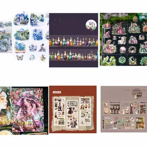 1-Sticker and Paper Material Pack for Junk Journaling, Scrapbooking, and Mixed Crafts