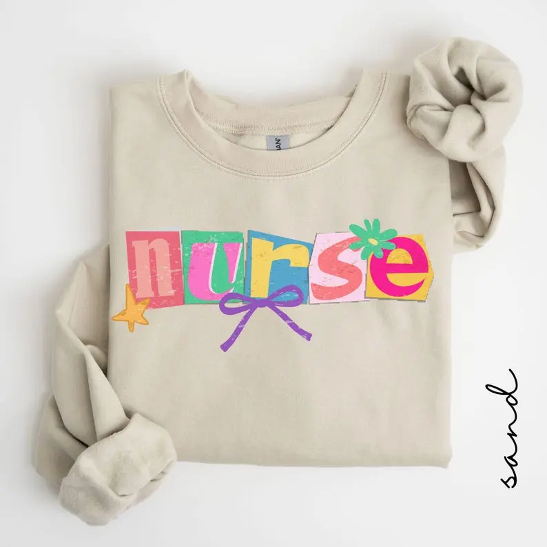 Preppy Nurse Sweatshirt, Registered Nurse Sweater, Nurse Life Crewneck, New Nurse Graduation Gift for RN, School Nursing Shirt