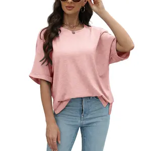 Genleck Oversized T-Shirt for Women - Relaxed Fit, Casual Streetwear, Soft Cotton Tee for Summer